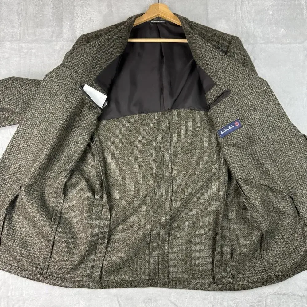 Ermenegildo Zegna Wool Cashmere Blazer Sports Coat Textured Canada Made Men 42R